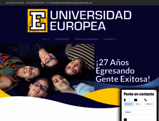 universidadeuropeapuebla.edu.mx screenshot