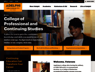 university-college.adelphi.edu screenshot