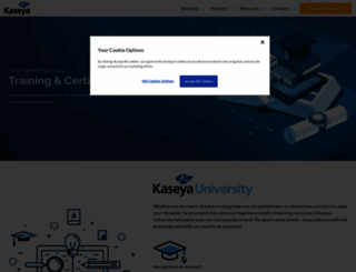 university.kaseya.com screenshot