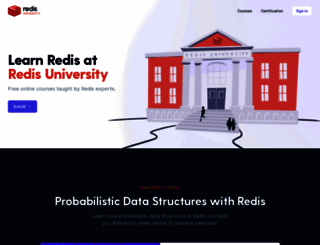 university.redislabs.com screenshot
