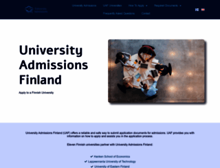 universityadmissions.fi screenshot