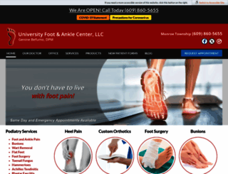 universityfootandanklecenternj.com screenshot
