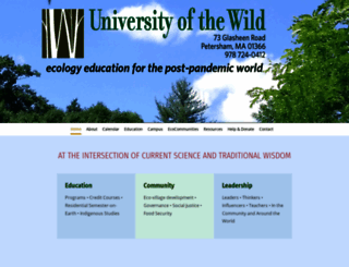 universityofthewild.org screenshot