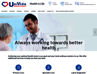 unividamedicalcenters.com screenshot