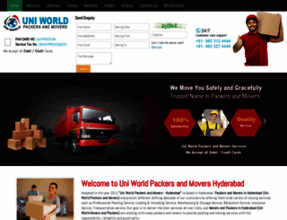 uniworldpackersandmovers.com screenshot