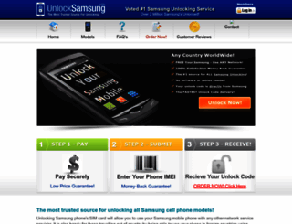 unlocksamsung.com screenshot