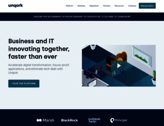 unqork.com screenshot