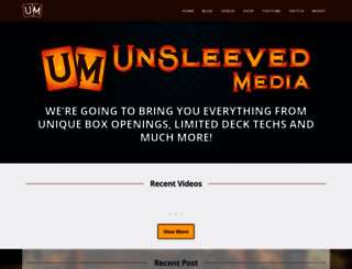 unsleevedmedia.com screenshot