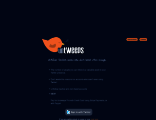 untweeps.com screenshot