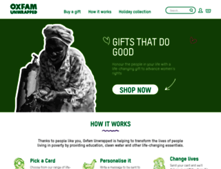 unwrapped.oxfam.ca screenshot