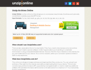 unziponline.com screenshot