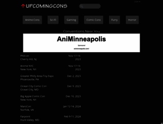 upcomingcons.com screenshot