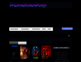 upcominghorrormovies.com screenshot