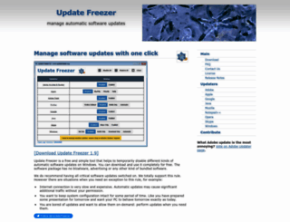 updatefreezer.org screenshot