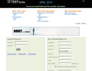 upsc.testfunda.com screenshot
