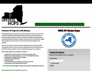 upstatehops.net screenshot