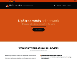 upstreamads.com screenshot