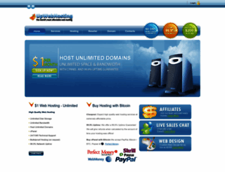 upwebhosting.com screenshot