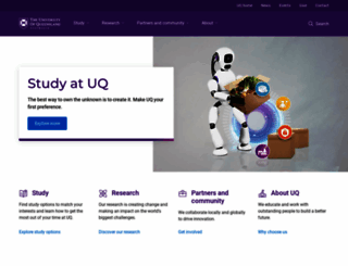 uqconnect.edu.au screenshot