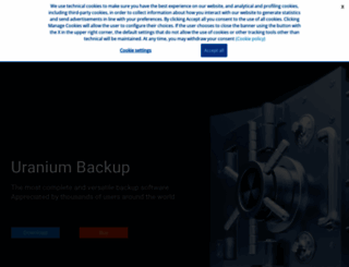 uraniumbackup.com screenshot