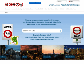 urbanaccessregulations.eu screenshot