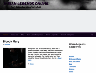 urbanlegendsonline.com screenshot