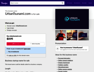 urbantsunami.com screenshot