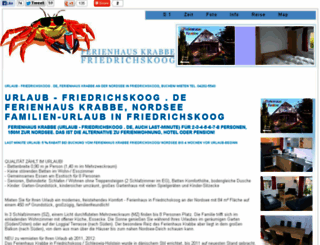 urlaub-friedrichskoog.de screenshot