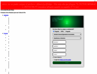 urp.edu.pe screenshot