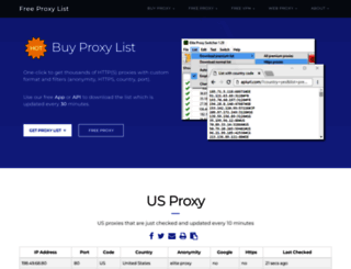 us-proxy.org screenshot