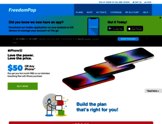 us.freedompop.com screenshot