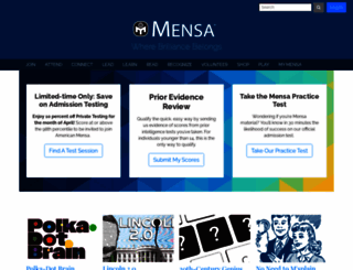 us.mensa.org screenshot