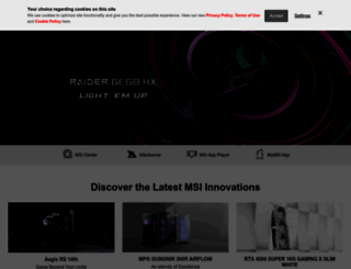 us.msi.com screenshot