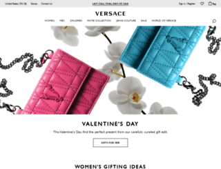 us.versace.com screenshot