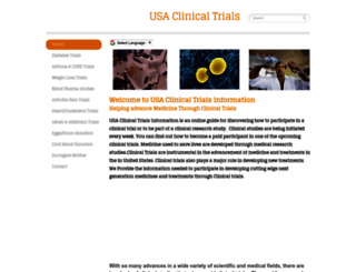 usaclinicaltrials.weebly.com screenshot