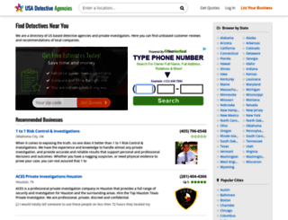 usadetectiveagencies.com screenshot