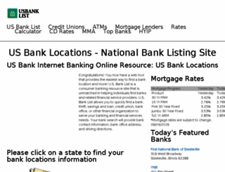 usbanklist.com screenshot