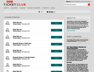 usbankstadium.ticketclub.com screenshot