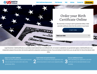 usbirthcertificates.com screenshot