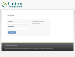 usbonline.unionsavings.com screenshot