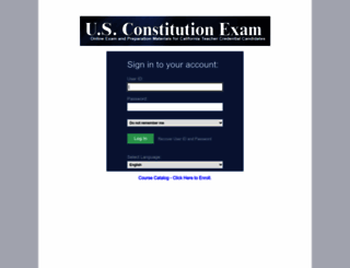 usconstitutionexam.coursewebs.com screenshot
