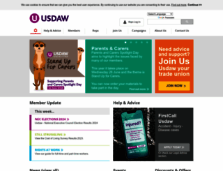 usdaw.org.uk screenshot