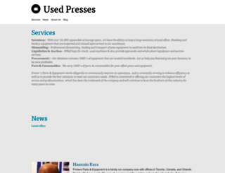 used-presses.strikingly.com screenshot