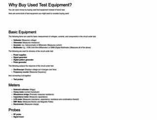 used-test-equipment.info screenshot