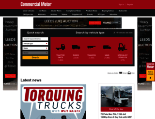 usedtrucks.commercialmotor.com screenshot