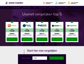 usenetvergelijker.nl screenshot