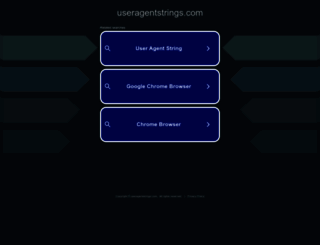 useragentstrings.com screenshot