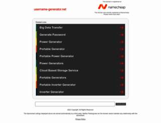 username-generator.net screenshot