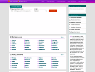 username-generator.org screenshot
