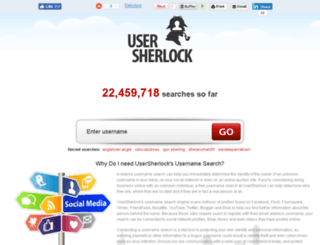 usersherlock.com screenshot